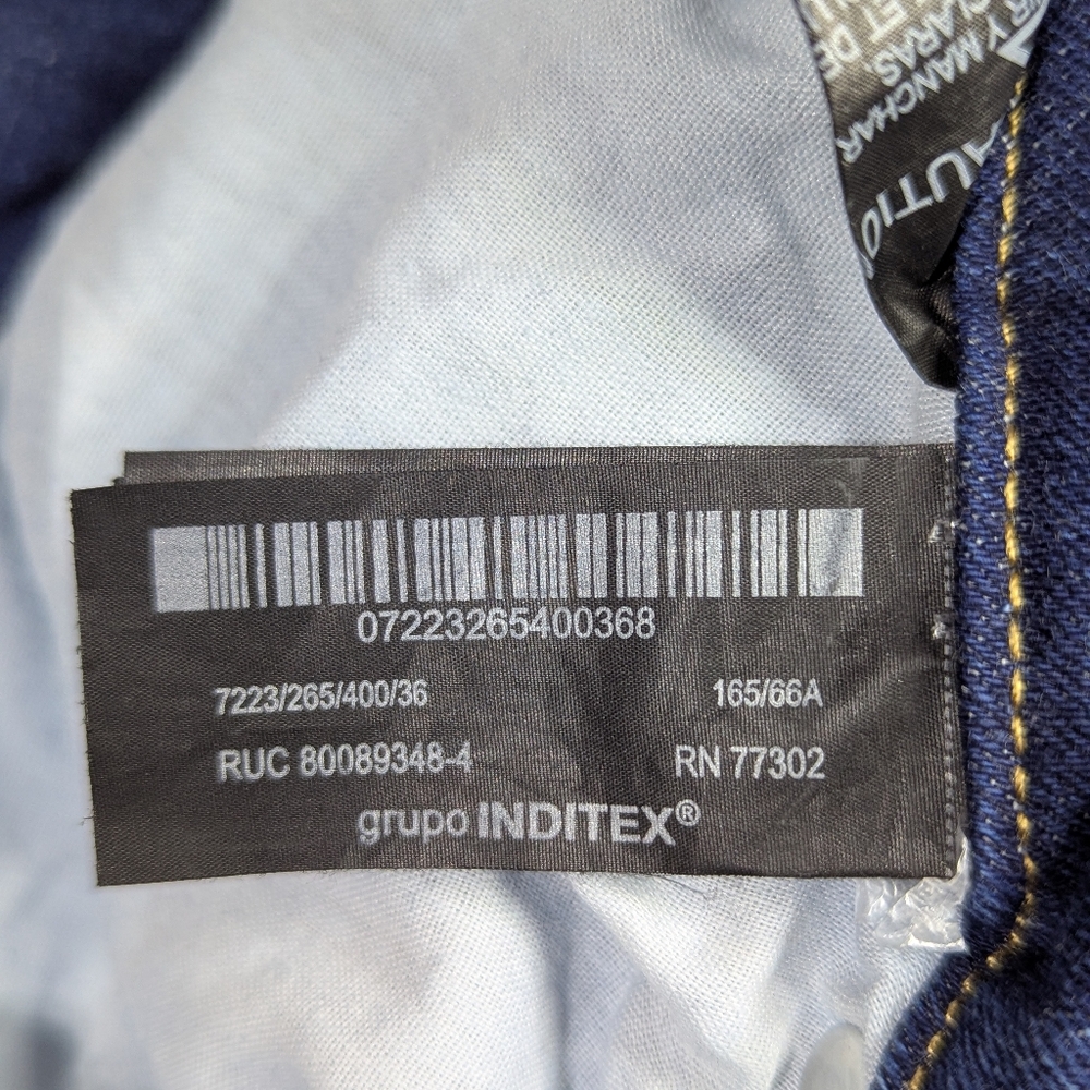 Zara Blue 7223/265 Mid-rise Bootcut Blue Denim Jeans Size 4 US - Picture 7 of 14